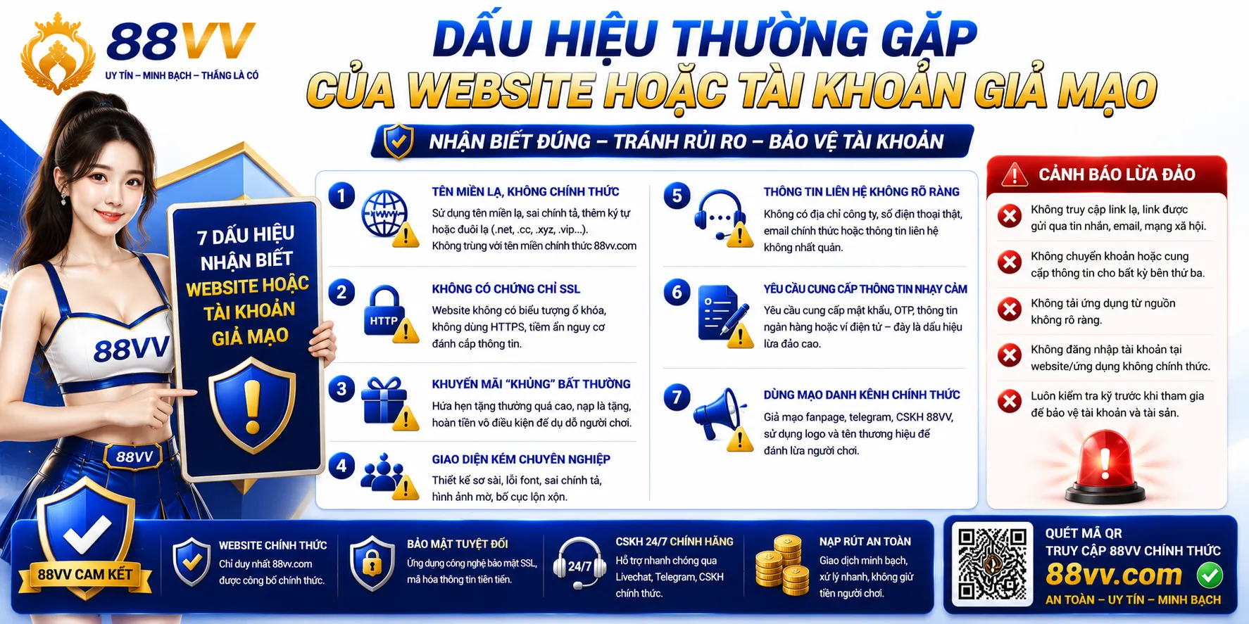 Dấu hiệu thường gặp của website hoặc tài khoản giả mạo