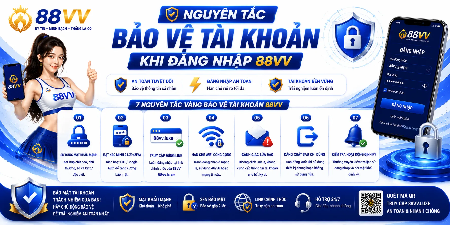 Đăng Nhập 88VV – Cách Truy Cập An Toàn 2026 2 Nguyên tắc bảo vệ tài khoản khi đăng nhập