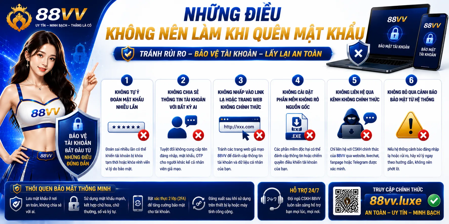 Những điều không nên làm khi quên mật khẩu