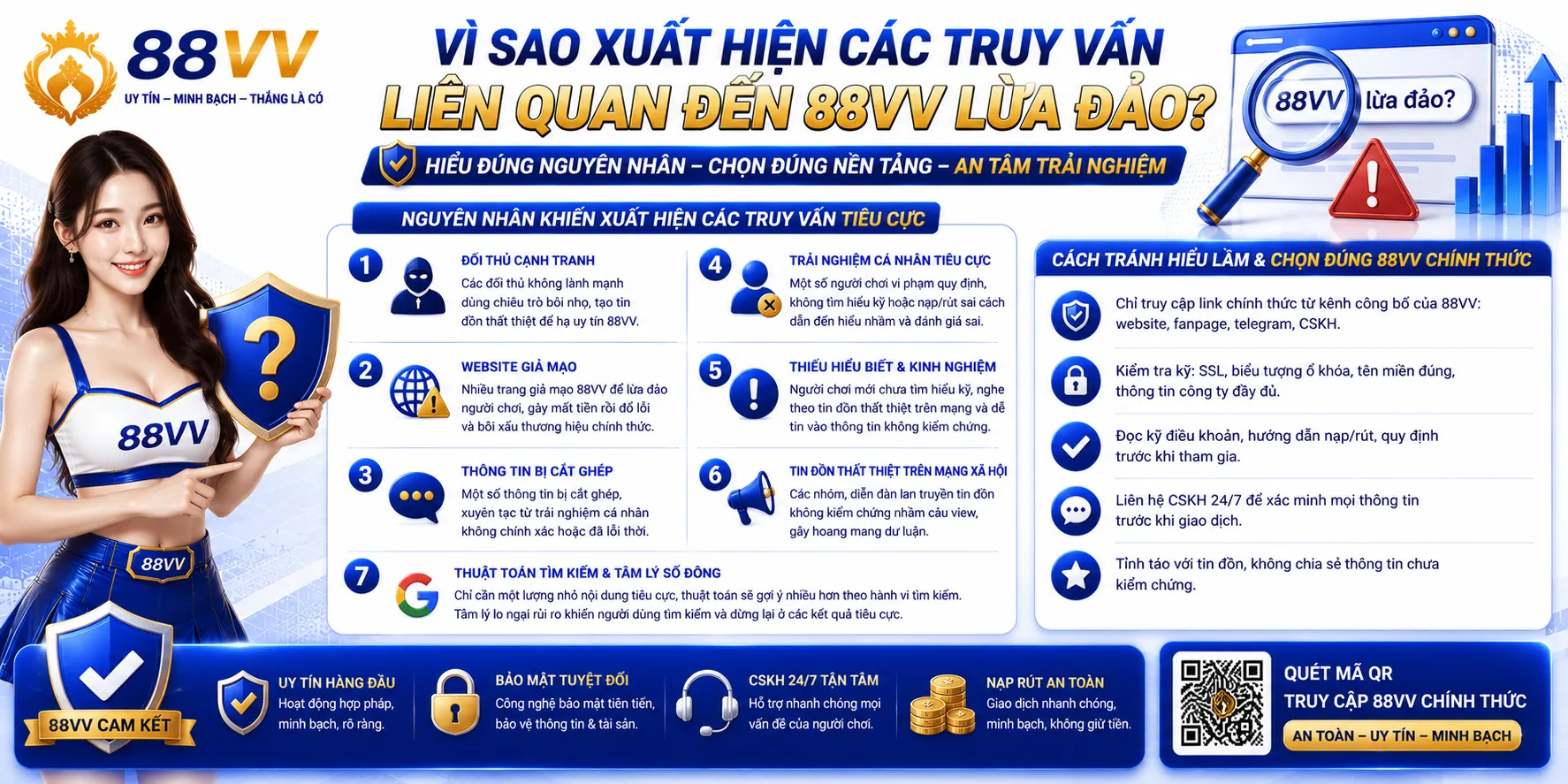 Vì sao xuất hiện các truy vấn liên quan đến 88VV lừa đảo?